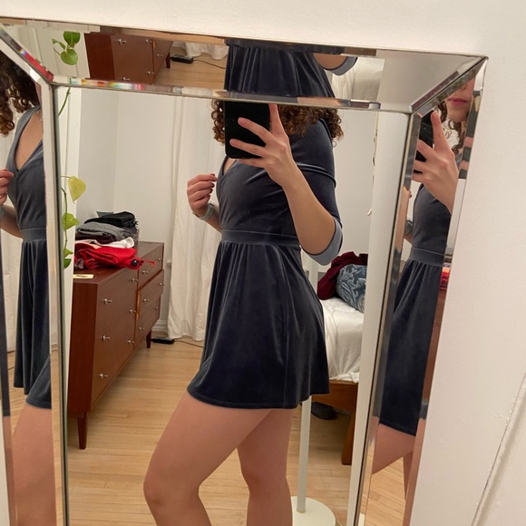 Silence and Noise Velvet Romper Dress - Sz S - Picture 4 of 4